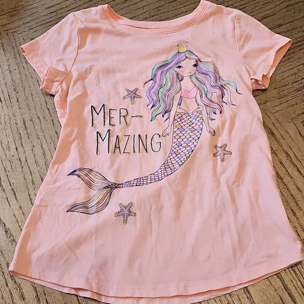 Mermaid t shirt size L girls 10-12